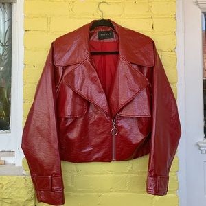 [PREMME] Vegan Leather Jacket w/ Chrome Details 🕷